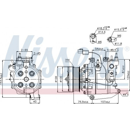 Compresor. climatizare Air-conditioning compressor fits. HONDA CIVIC VIII FR-V 1.4-1.8ALK 09.05- HONDA CIVIC VIII (FN, FK), Hatchback, 09.2005 - Nissens 89246