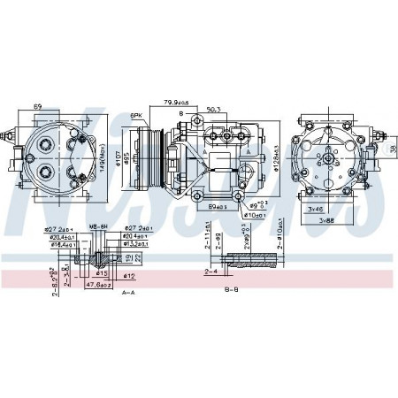 Compressor. ar condicionado Compressor de ar condicionado FORD COUGAR FIESTA IV FIESTA V FIESTA-HATCHBACK FIESTA-MINIVAN FUSION K FORD FIESTA (JV_), Van, 05.1998 - 08.2003 Nissens 89240