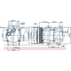 Compresor. climatizare Air-conditioning compressor fits. FORD COUGAR ESCORT CLASSIC ESCORT V ESCORT V EXPRESS ESCORT VI ESCORT V FORD GALAXY (WGR), Dubita, 03.1995 - 05.2006 Nissens 89205