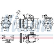 Compresseur, climatisation KIA CERATO (LD), Berline, 03.2004 - Nissens 89286