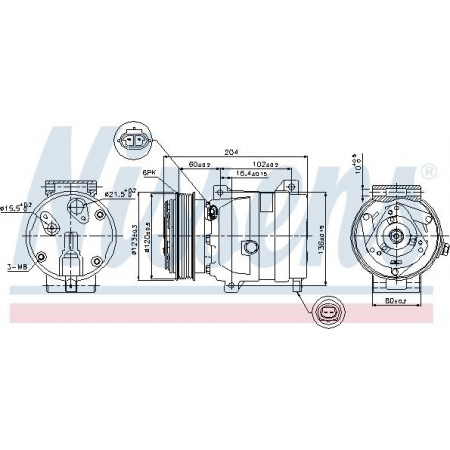 Compresseur. climatisation Compresseur de climatisation RENAULT LAGUNA II VEL SATIS 1.8-2.2D 03.01- RENAULT LAGUNA II (BG0/1_), Berline, 03.2001 - 12.2007 Nissens 89281