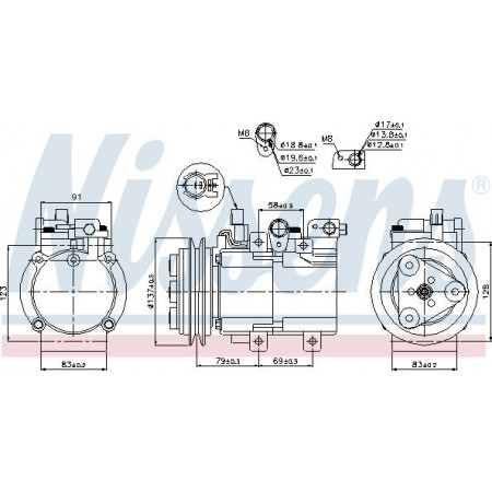 Compressore. aria condizionata Compressore aria condizionata HYUNDAI H-1 - STAREX 2.4-2.5D 06.97-12.07 HYUNDAI H-1 / STAREX (A1), Autobus, 06.1997 - Nissens 89282
