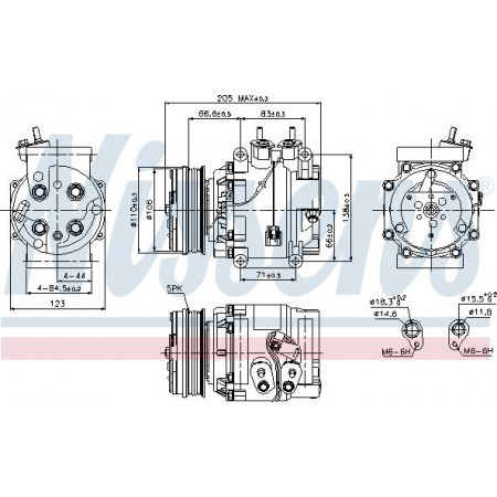 Compressor. airconditioning Aircocompressor past erop. HONDA CITY IV JAZZ II 1.2-1.3-1.4 03.02-10.08 HONDA JAZZ II (GD_, GE3, GE2), Hatchback, 06.2001 - 12.2008 Nissens 89235