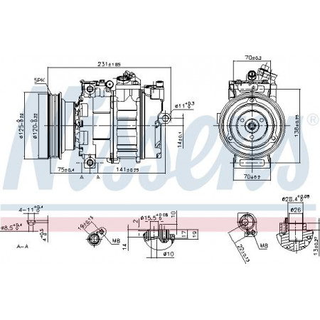 Compressor. ar condicionado Compressor de ar condicionado LAND ROVER FREELANDER I MG MG TF MG ZT MG ZT- T ROVER 75 75 I 1.6-1.8 0 ROVER 75 Tourer (RJ), Turismo, 08.2001 - 06.2006 Nissens 89232