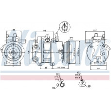 Compressor. airconditioning Airco compressor HYUNDAI ELANTRA IV I30 KIA CEED PRO CEED 2.0-2.0LPG 06.06-12.12 HYUNDAI i30 (FD), Hatchback, 10.2007 - 05.2012 Nissens 89273