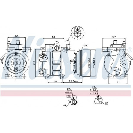 Compresseur. climatisation Compresseur de climatisation HYUNDAI ELANTRA IV I30 KIA CEED PRO CEED 2.0-2.0LPG 06.06-12.12 HYUNDAI i30 (FD), Berline, 10.2007 - 05.2012 Nissens 89273