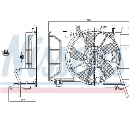 Ventilator. radiator Ventilator radiator cu carcasa TOYOTA YARIS 1.0 08.05- TOYOTA YARIS II (_P9_), Hatchback, 01.2005 - 12.2014 Nissens 85941