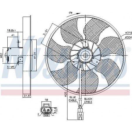 Ventilateur. radiateur Ventilateur de radiateur CITROEN C1 C1 II PEUGEOT 107 108 TOYOTA AYGO 1.0-1.2 06.05- TOYOTA AYGO (_B1_), fourgon à hayon, 07.2005 - 05.2014 Nissens 85957