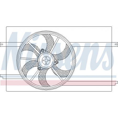 Ventilateur. radiateur Ventilateur de radiateur avec carter MITSUBISHI COLT CZC VI COLT VI SMART FORFOUR 1.1-1.5D 01.04-0 SMART FORFOUR (454), Berline, 01.2004 - 06.2006 Nissens 85593