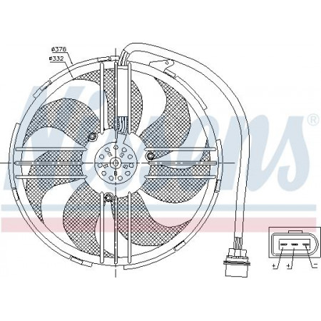 Ventilator. radiator Ventilator radiator SEAT AROSA VW LUPO I POLO 1.4D-1.6 01.99-07.05 VW POLO III (6N2), Hatchback, 10.1999 - 10.2001 Nissens 85551
