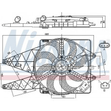 Ventilateur, radiateur FIAT GRANDE PUNTO (199_), Fourgon, 10.2005 - 06.2013 Nissens 85569