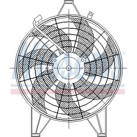 Aircoventilator Radiateurventilator met behuizing KIA CARNIVAL I CARNIVAL II 2.5-2.9D 08.99-06.06 KIA CARNIVAL II (GQ), Dubita, 01.1999 - 09.2007 Nissens 85531