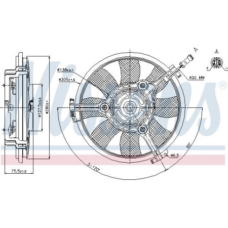 Ventilateur. radiateur Ventilateur de radiateur AUDI A4 B5 A6 C5 A8 D2 CABRIOLET B3 FORD GALAXY I VW PASSAT B5 1.6-4.2 0 VW PASSAT V (3B2), Berline, 08.1996 - 12.2001 Nissens 85691