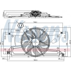 Fã. radiador Ventilador do radiador com encaixe na caixa. FORD FOCUS II 1.6-1.6LPG-2.0D 07.04-09.12 FORD FOCUS II (DB3), conversível, 10.2006 - 09.2010 Nissens 85697