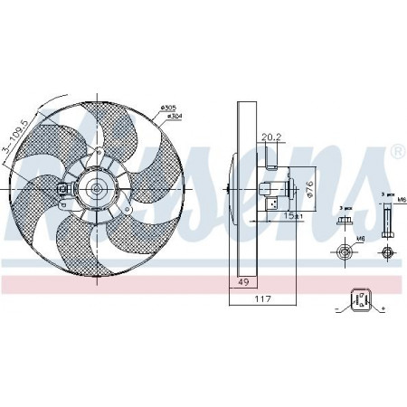Ventilateur. radiateur Ventilateur de radiateur CITROEN BERLINGO BERLINGO XSARA MINIVAN PEUGEOT PARTNER PARTNER-MINIVAN CITROEN XSARA (N0), Compartiment, 01.1998 - 04.2005 Nissens 85658