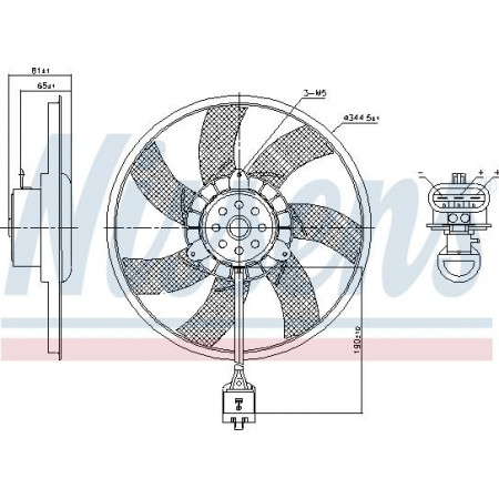 Ventilator. radiator Radiator fan L OPEL INSIGNIA A INSIGNIA A COUNTRY 1.6D-2.0D 07.08-03.17 Nissens 850061