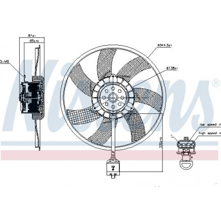 Ventilateur. radiateur Le radiateur de ventilateur R convient. CHEVROLET MALIBU OPEL INSIGNIA A INSIGNIA A PAYS 1.6D-2.0D 07.08- Nissens 850062