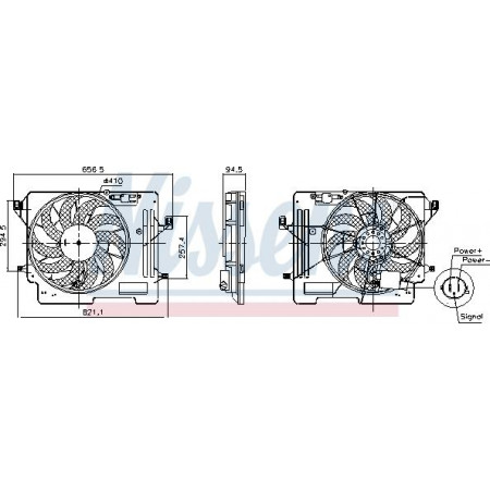 Ventilador, radiador Nissens 850080