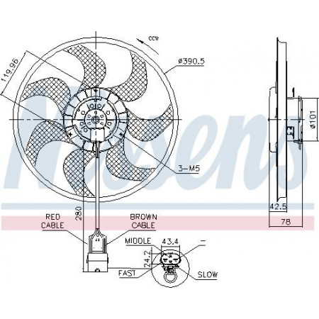 Fan. radiateur Radiateurventilator past er in. OPEL ASTRA H ASTRA H GTC 1.4-1.8 01.04-10.10 Nissens 850074