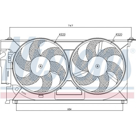 Admirador. radiador Ventilador del radiador con carcasa CITROEN BERLINGO BERLINGO MINIVAN XSARA PEUGEOT 306 406 PARTN PEUGEOT 406 Familiar (8E/F), Turismo, 10.1996 - 10.2004 Nissens 85083