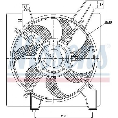 Ventilator. radiator Ventilator radiator cu carcasa HYUNDAI ELANTRA III GETZ 1.1-2.0D 06.00-12.10 HYUNDAI GETZ (TB), Hatchback, 06.2001 - 01.2011 Nissens 85034