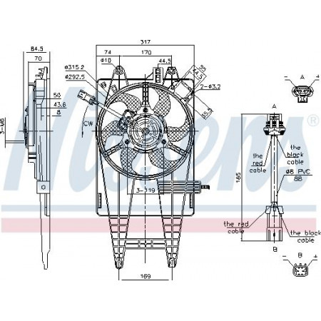 Ventilateur. radiateur Ventilateur de radiateur avec boîtier FIAT IDEA PUNTO LANCIA MUSA YPSILON 1.2-1.4LPG 09.99- LANCIA MUSA (350_), Dubita, 10.2004 - 09.2012 Nissens 85162