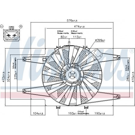 Ventilator. radiator Ventilator radiator cu carcasa ALFA ROMEO 147 1.6-1.6LPG 01.01-03.10 ALFA ROMEO 147 (937_), Hatchback, 10.2000 - 12.2010 Nissens 85103