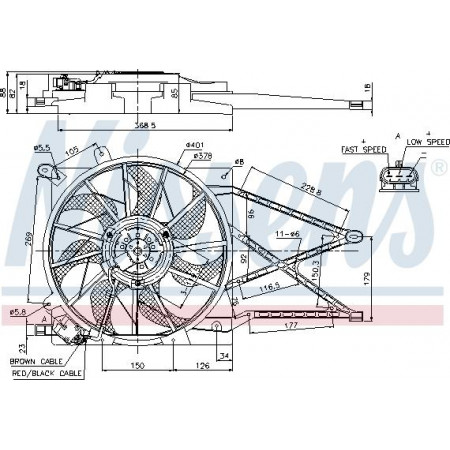 Admirador. Radiador Ventilador del radiador con carcasa encaja. OPEL ASTRA G ASTRA G CLASSIC ASTRA G-KOMBI ASTRA H ZAFIRA A Z OPEL ASTRA G CLASSIC (T98), Liftback, 03.2004 - 07.2009 Nissens 85185