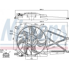 Elektrische ventilatormotor Radiateurventilator met behuizing OPEL ASTRA G ASTRA G CLASSIC ZAFIRA A 1.2-2.2 02.98-12.0 OPEL ASTRA G CLASSIC (T98), Liftback, 03.2004 - 07.2009 Nissens 85179