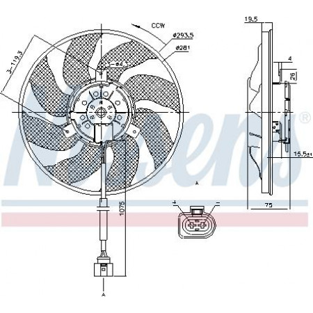Elektrischer Lüftermotor Kühlerlüfter VW MULTIVAN V TRANSPORTER V 1.9D-3.2 04.03-08.15 VW MULTIVAN V (7HM, 7HN, 7HF, 7EF, 7EM, 7EN), Van, 04.2003 - 08.2015 Nissens 85806