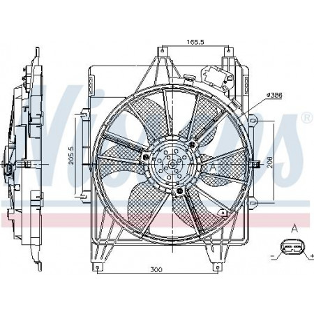 Ventilateur. radiateur Ventilateur de radiateur avec carter NISSAN KUBISTAR RENAULT CLIO II KANGOO KANGOO BE BOP KANGOO E RENAULT CLIO II (SB0/1/2_), Van à hayon, 09.1998 - Nissens 85882