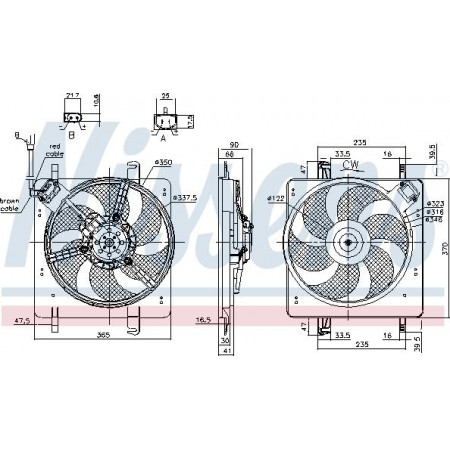 Ventilateur. radiateur Ventilateur de radiateur FORD KA STREET KA 1.3-1.6 09.96-11.08 FORD KA (RB), Fourgon, 05.2002 - 05.2005 Nissens 85835
