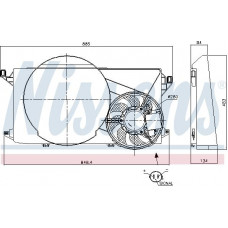 Ventilateur. radiateur Ventilateur de radiateur avec boîtier FORD TRANSIT 2.2D-2.4D 04.06-12.14 FORD TRANSIT (FM_, FN_, FF_), Cadre support, 04.2006 - 12.2014 Nissens 85825