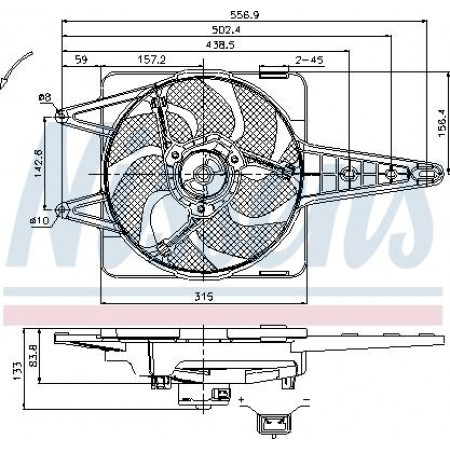 Ventilator. radiator Ventilator radiator cu carcasa FIAT MAREA 1.6-1.6CNG 09.96-08.02 FIAT MAREA Weekend (185_), Turism, 09.1996 - 12.2007 Nissens 85341