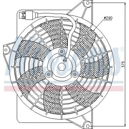 Ventilateur. radiateur Ventilateur de radiateur avec carter HYUNDAI MATRIX 1.6-1.8 06.01-08.10 HYUNDAI MATRIX (FC), Cabine, 06.2001 - 08.2010 Nissens 85371