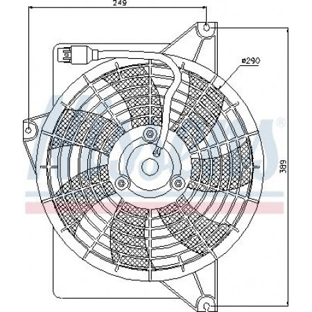 Aircoventilator Radiateurventilator met behuizing HYUNDAI MATRIX 1.5D 10.01-08.10 HYUNDAI MATRIX (FC), Van, 06.2001 - 08.2010 Nissens 85372