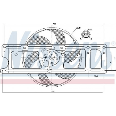 Ventilator. radiator Ventilator radiator cu carcasa NISSAN KUBISTAR 1.2 08.03- NISSAN KUBISTAR (X76), Van, 08.2003 - Nissens 85253