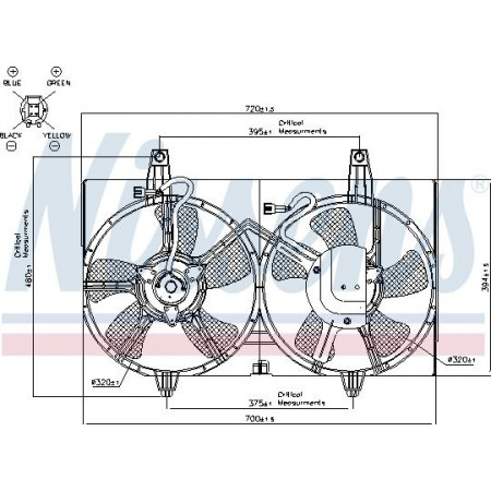 Ventilateur. radiateur Ventilateur de radiateur avec carter NISSAN ALMERA I MAXIMA - MAXIMA QX V 2.0-2.0D-3.0 11.95-11.03 NISSAN CEFIRO III (A33), Berline, 01.1999 - 12.2007 Nissens 85280