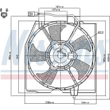 Lüfter. Kühler Kühlerlüfter mit Gehäuse MAZDA 323 F VI 323 S VI 1.3-2.0 09.98-05.04 MAZDA 323 F VI (BJ), Schrägheck, 09.1998 - 05.2004 Nissens 85224