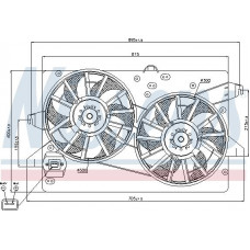 Lüfter. Kühler Kühlerlüfter mit Gehäuse FORD COUGAR MONDEO II MONDEO III 1.6-2.5 08.96-03.07 FORD MONDEO II (BAP), Schrägheck, 08.1996 - 09.2000 Nissens 85228