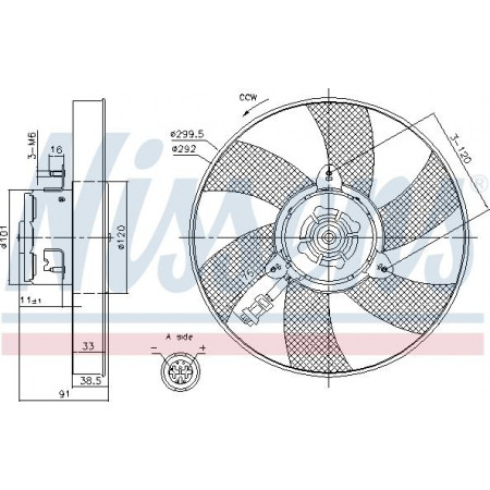 Ventilator. radiator Ventilator radiator SEAT CORDOBA CORDOBA VARIO IBIZA II INCA VW CADDY II CADDY II-MINIVAN PO VW POLO CLASSIC (6V2), Sedan, 01.1995 - 11.2009 Nissens 85799