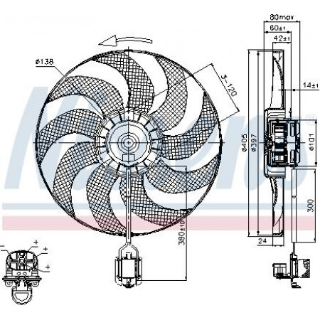 Ventilateur. radiateur Ventilateur de radiateur CHEVROLET CRUZE ORLANDO OPEL ASTRA J ASTRA J GTC CASCADA ZAFIRA B ZAFIRA OPEL ZAFIRA TOURER C (P12), Dubita, 10.2011 - Nissens 85748