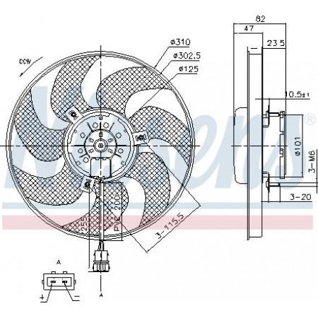 Elektrische ventilatormotor Radiateurventilator FORD GALAXY I GALAXY MK I VW SHARAN 2.8 09.95-07.00 FORD GALAXY (WGR), Dubita, 03.1995 - 05.2006 Nissens 85761