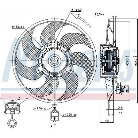 Admirador. Radiador Ventilador del radiador OPEL ASTRA G ASTRA G CLASSIC ZAFIRA A 1.7D-2.0D-2.2D 02.98-12.09 OPEL ASTRA G (T98), Touring, 02.1998 - 07.2004 Nissens 85703