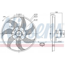 Ventilateur. radiateur Ventilateur de radiateur OPEL CORSA C 1.2 09.00-12.09 OPEL CORSA C (X01), Fourgon à hayon, 09.2000 - 12.2012 Nissens 85781