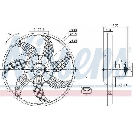 Ventilator. radiator Ventilator radiator OPEL CORSA C 1.2 09.00-12.09 OPEL CORSA C (X01), Hatchback, 09.2000 - 12.2009 Nissens 85781
