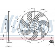 Elektrische ventilatormotor Radiateurventilator AUDI A1 A3 TT SEAT ALTEA ALTEA XL IBIZA IV SC LEON TOLEDO III SKODA VW PASSAT Variant VI (3C5), Toerisme, 08.2005 - 11.2011 Nissens 85733
