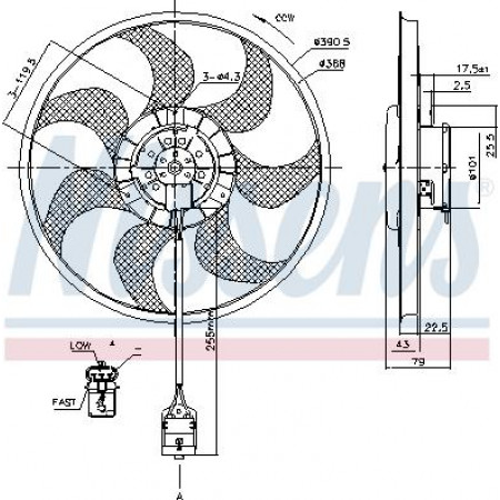 Ventilator. radiator Ventilator radiator OPEL ASTRA H ASTRA H CLASSIC ASTRA H GTC ZAFIRA B ZAFIRA B-MINIVAN 1.2-1 OPEL ASTRA H CLASSIC (A04), Hatchback, 01.2009 - Nissens 85777