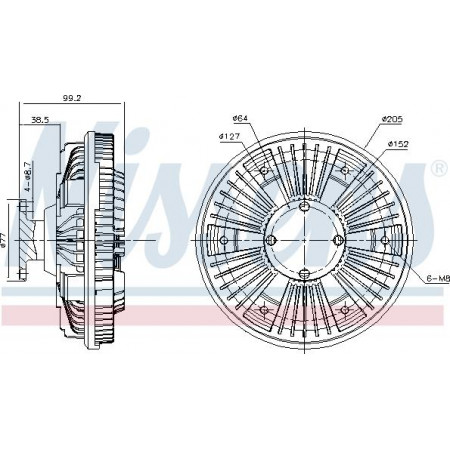 Paar. Kühlerlüfter Lüfterkupplung MAN HOCL LIONS CITY TGA TGL I TGM I D0826LOH10-D0836LUH40 08.93- MAN TGM (N28 / TGL), 05.2005 - Nissens 86084