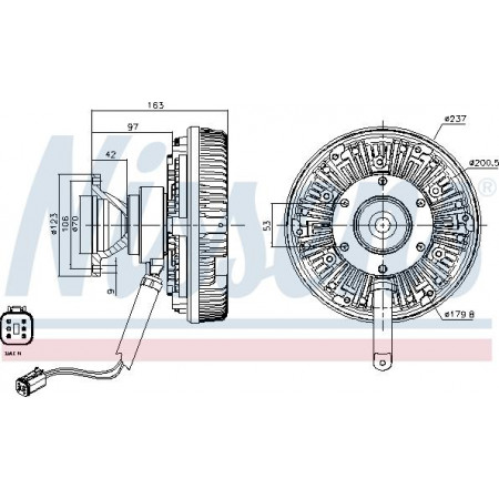 Cupla. ventilator radiator Fan clutch number of pins. 6 SCANIA PGRT DC11.08-DT16.08 03.04- SCANIA P,G,R,T - series (N320), 01.2003 - Nissens 86116